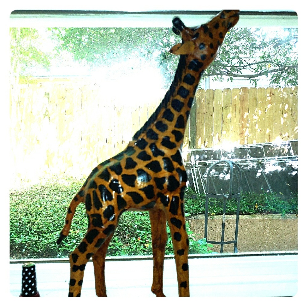 Hand Painted Wooden Giraffe